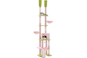 PETEPELA Rascador para gatos alto (rosa, XL-216-285 cm)