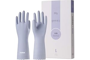 ‎LANON PROTECTION LANON wahoo 3 Paar Wiederverwendbare Haushaltshandschuhe, Ungefütterte Hautsympathische Handschuhe, für Küchenarbeit, Haushaltsreinigung und Geschirrspülung, Isländisches Blau, Größe S
