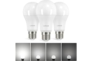 Linkind Bombilla LED E27 Regulable, Blanco Frio 5000k, 13W Equivalente a 100W 1521lm, Bombilla Clásica Edison con Casquillo Gordo Estándar E27, Bajo Consumo, Lot de 3