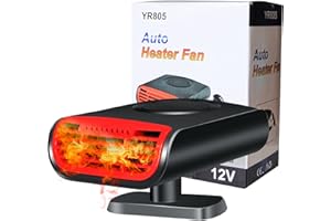 longziming 2 in 1 Auto Heizung Entfroster, 150W 12V Autoheizung Schnelle Heizung Kühlung Auto Heizlüfter, 360° Drehung Winter Auto Lüfter Windschutzscheiben Demister Defroster