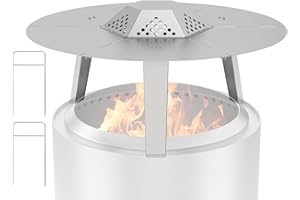 DCYOURHOME Heat Deflector for Solo Stove Bonfire Accessories, Solo Stove Bonfire 19.5" Deflector, 304 Stainless Steel Solo Stove Bonfire 2.0 Heat Deflector, Bonfire Solo Stove Heat Deflector with Carrying Handle