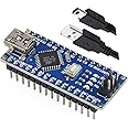 Maison Up | Nano Board CH340/ATmega328P: Compact and Versatile Microcontroller Platform with Soldered Headper Pins, with USB Cable Compatible with ArduinoV3.0…