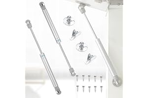 EMHTHME 2 Stück Hydraulic Gasdruckfeder, 200 N/20 kg Gasdruckdämpfer, Gasstoßdämpfer Möbel Gasfeder, Gasdruckfeder Klappen, Kompressionsfeder Beschläge, für Kleiderschrank Schrank Möbeltür