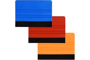 NICECRAFT 3 Pcs Vinyl Squeegee with Felt Edge Professional Vinyl Wrap Applicator Trim Tools Cricut Mini Squeegee for Car Film Decal Wallpaper Tinting Window Sign Smoothing