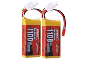 SUNPADOW 3S JST Lipo - Juego de 2 baterías, 11,1 V, 35 C, 1100 mAh para avión RC Quadcopter, helicóptero, Drone, FPV Modelo de Carreras Hobby