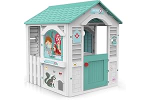 Chicos - Centre Vétérinaire | Cabane de Jardin pour Enfants +24 Mois | Fabriqué en Plastique Robuste et Durable avec Montage Facile. 11 Accessoires vétérinaires. Dimensions: 84x103x104 cm (89619)