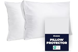 Dreamzie Kuddskydd 80x80 cm - Set med 2 vattentäta överdrag | Mot dammkvalster | Tvättbar i 90°C