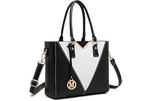 Miss Lulu Borsa Tracolla Donna, Borse a Mano, Borse a Spalla, Medio Tote Borsa 3 Colori Abbinati, Sintetico