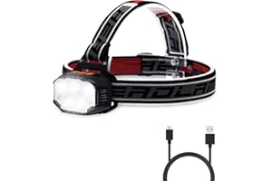 Fousômo Lampe Frontale à LED Capteur de Mouvement Phares Rechargeables 7 Modes Lampe Frontale Ultra Lumineuse 950LM Poids Léger Étanche Tête de Lampe de Poche Lumière Rouge Phares de Travail