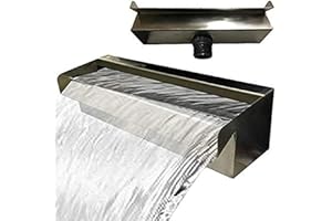 KAMINBAU MIERZWA Acero inoxidable cascada agua parte cascada V2 A fabricado en Alemania 30,60,90 cm