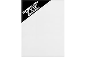 Belle Vous Lot de 7 Toile a Peindre Petite Toile Vierge Préétirée – Idéales pour la Peinture à l’Huile, Acrylique et pour le Dessin et Croquis (7pack - 9x12 inch)