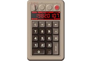 8BitDo Mechaniczna podkładka numeryczna retro 18, obsługuje tryb kalkulatora, Bluetooth, 2,4 g, przewodowa klawiatura numeryczna dla systemów Windows i Android, edycja C64
