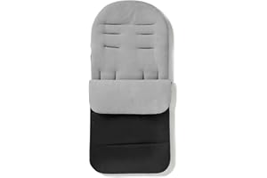 FOR YOUR LITTLE ONE FYLO Premium Footmuff/Cosy Toes Fleece Lined Cosytoes Universal Fitting for Pushchairs Strollers Prams Buggy Baby 100cm - Dolphin Grey