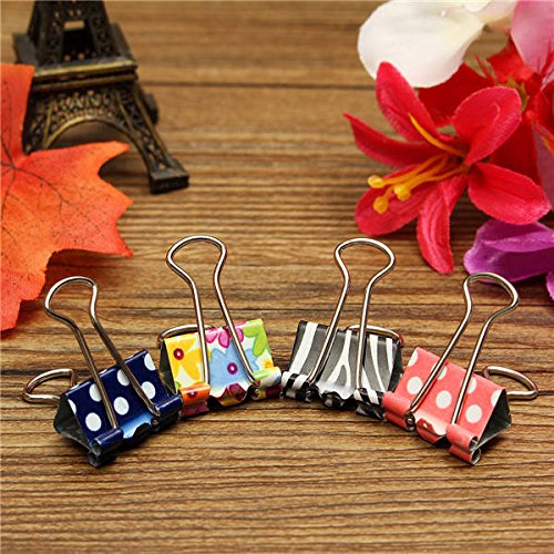 Preisvergleich Produktbild Tutoy 19Mm Blumenfoldback-Mappen-Klipp-Metallgriff Für Büro-Papier-Dokumente