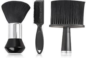 BILIANT Juego de 3 cepillos de peluquería, juego de cepillos para el cuello, cepillo de peluquería, cepillo de peluquería, accesorios profesionales para peluquería, limpieza del cabello, eliminación de polvo