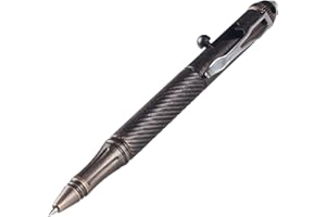 SMOOTHERPRO Długopis z litego mosiądzu, przenośny długopis z efektem ryglowania, delikatny pisak do podpisów, jako prezent, do biura, torba EDC, kolor brązowy (BTA972)