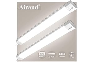 AIRAND 2 Pièces Neon Reglette Led 120cm 36W 3600LM Etanche IP66 Lumiere Plafond Blanc Naturel 4000K pour Garage Cuisine Bureau Atelier Intérieur Extérieur