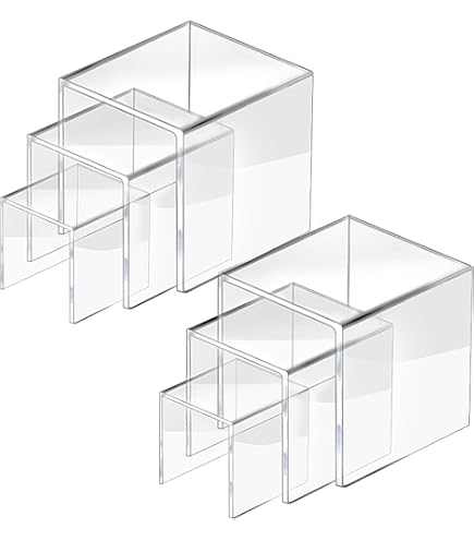 Lot De 2 Présentoirs Brochures 4 étages Format DIN Long - Support Transparent Pour Comptoir Ou Mur