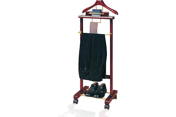 Herrservice med bas för män, tyst tjänare skrynkelfria kostymer, konturerad klädhängare, fristående, för sovrum, entré, vardagsrum, kontor, B 44 x D 40 x H 116 cm
