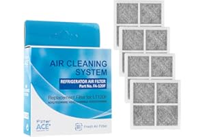 ACE+ FA-120F | Filtro dell'aria per frigorifero - Compatibile con LG Filtro Pure N Fresh ADQ73214405 ADQ73214404 ADQ73214408 LT120F - Filtro antibatterico (Pacco da 4)