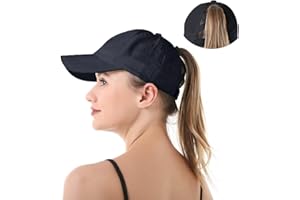 YAMEE Cappello da Baseball Donna Estate Pony cap, Berretto da Baseball da Donna a Coda di Cavallo, ponycap Asciugatura Rapida Cappello Cappello con Visiera(Circonferenza della Testa: 57-58 cm)