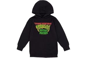 TEENAGE MUTANT NINJA TURTLES Wojownicze Żółwie Ninja Mutant Mayhem Chłopcy Czarna Bluza z kapturem | Dzieci z długim rękawem Retro Fashion Hoody | Nostalgiczna odzież kreskówkowa z lat 90. | Gadżety upominkowe TMNT