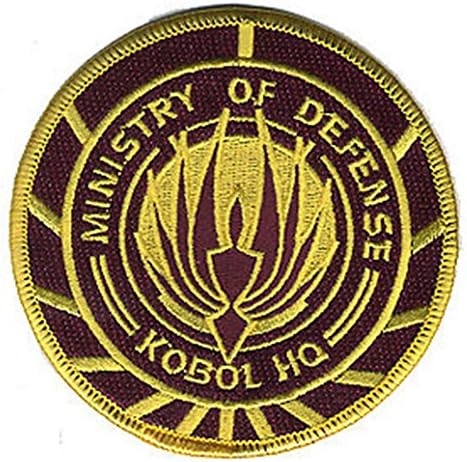 Battlestar Galactica Ministry Of Defanse Kobol HQ Yellow Embroidered Badge Patch Sew-on or Iron-on 10cm