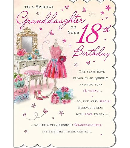 18th Birthday Cards For Girls - Age 18 Years Old Fabulous Birthday Card
