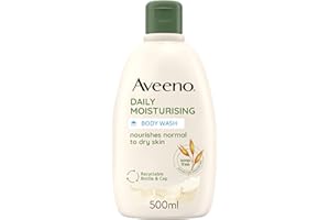 Aveeno Daily Moisturising Detergente Corpo, Bagnoschiuma idratante dal profumo delicato, Docciaschiuma per pelli da normali a secche, Bagnodoccia con Avena Colloidale Prebiotica, 500 ml