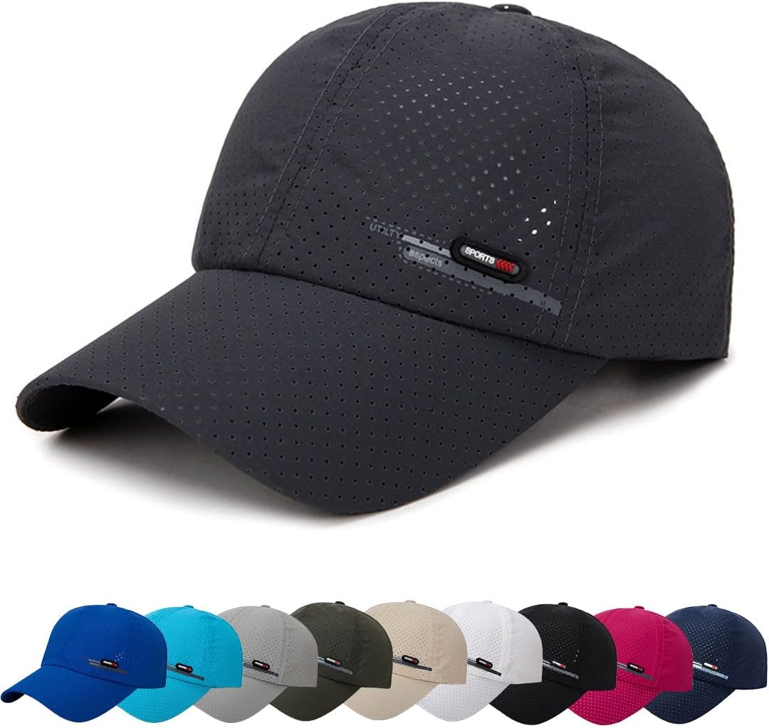 Gorra de BéIsbol de Transpirable para Hombre Gorra el Sol Moda Gorra Running Hombre Mujer Ajustable Sombrero Verano Gorra Beisbol