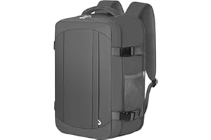 Ltemziiy Bagage Cabine 40x20x25 pour Ryanair Sac à Dos Voyage sous Siège, Bagage à Main Sac à dos Cabine Avion Voyage Taille Cabine Bagage 20L - Gris