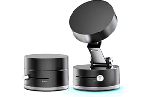 BUZUYIWAR Support Téléphone Voiture MagSafe, Support Magnetique Telephone Voiture [Ventouse Ultra Puissante & 20*N56 Super Aimants] Rotation à 360° Porte Telephone Aimanté pour iPhone 16 15 14 sur Verre Cuir