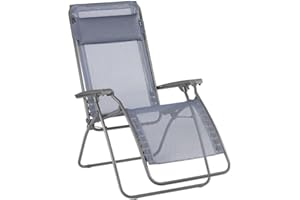 Lafuma Mobilier - Relaxsessel Zero Gravity R Clip - Klappbarer Liegestuhl für Terrasse und Garten - Strapazierfähiges Batyline®-Gewebe - Mehrpositionenliege, Komfortabel, Frankreich - Blau Ozean