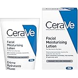 CeraVe PM Facial Moisturising Lotion, 52 ml / 1.75 oz, Daily Facial Moisturiser with Niacinamide for Normal to Dry Skin
