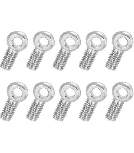 PATIKIL M8x66mm Lifting Shoulder Eye Bolts – 304 Stainless Steel, 5-Pack, Threaded Screw Eyebolt For Rigging & Hanging