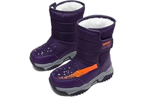XINGHUANHUA Stivali Neve Bambini Stivaletti Ragazze Ragazzi Doposci Scarponcini Imbottiti di Pelo Scarpe Invernali Comodi Caldi e Antiscivolo Impermeabile Stivali