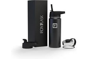 IRON °FLASK Butelka na wodę o szerokości 500 ml ze słomką