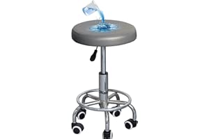 Bestenrose Hockerbezug Rund 4 Stück wasserdichte Bezug für Barhocker Stuhlhussen PU Sitzkissen Bürostuhl Hocker Bezug Sitzkissenbezug für Esszimmerstühle Runder Hocker