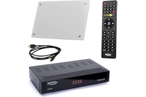 NETSHOP 25 Xoro HRT 8730 KIT DVB-T2 Receiver (6 Monate FREENET TV) + aktive DVBT-2 Antenne + HDMI Kabel, HDTV, PVR Ready, USB Mediaplayer, schwarz