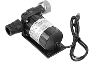 ACOGEDOR Pompa acqua 12V, 39-03 Pompa DC 12V 10W Nero Circolazione resistenza alle alte temperature Pompa acqua brushless a basso rumore 10W 3,5 m³/h