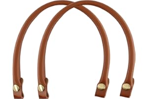 alwaiiz 2 Pièces Anse pour Sac à Main en Cuir Remplacement, Bouton-Pression de Anse de Sac, Convient pour Les Sacs Faits Main ou comme Lanière de Remplacement pour Les Vieux Sacs