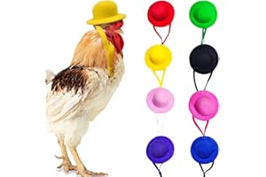 Rolin Roly 8PCS Mini Chapeaux Formels Pet Chapeau Chicken Hats Multi Couleurs Artisanat Chapeau Cobaye Chapeau Miniature pour Cheveux Fête Petits Animaux Python (8Pcs Hats)