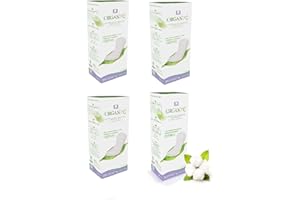 ORGANYC Organ(y)c, Salvaslip Abiertos de Algodón Certificado 100% Bio - 4 paquetes x 24 salvaslip (Total 96 unidades)