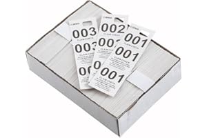 Winco Coat Checks, White, 500 Per Box, Medium