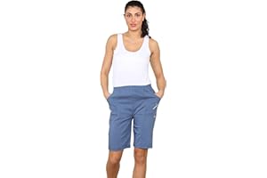 Faozo® Women's Cherry Berry Shorts - Ladies Plain Stretch Fit Pull On Elasticated Waist Summer Short Pants Plus Size UK 10-24