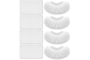 WOKEEPOW 4+4 Stück Universal Dampfreiniger Mikrofaser Ersatztücher für Handdampfreiniger, Tücher für Dampfreiniger Ersatzbezüge Zubehör Microfiber Cloth (Groß + Klein)