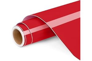 LYA VINYL Permanent Vinyl for Cricut, 12" x4ft Red Self Adhesive Vinyl Roll for Cricut and Silhouette Cameo, Red Vinyl for Party Decoration, Window Stickers, Home Decor