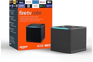 Amazon Fire TV Cube (Nouvelle génération), Lecteur multimédia en streaming, Mains-libres avec Alexa, Wi-Fi 6E, 4K Ultra HD