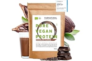 ‎FAIRPROTEIN Fairprotein® Vegan Organic Protein Powder Without Soy [From Germany] - 3K Organic Rice Protein, Hemp Protein & Pea Protein for Cooking, Baking & as Organic Protein Shake, Vegan Organic Protein Powder 650 g