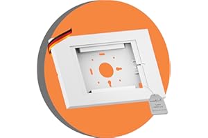 PureMounts® Soporte para Tableta con Carcasa de Acero con Cerradura para iPad 5/6/7/8/9/ iPad Air 9.7"/ 10.5"/10.9"/ iPad Air 9.7"/10.5"/11" y Samsung Tab A 10.1 (2019)/ Tab A7/ S6 Lite 10.4", Blanco